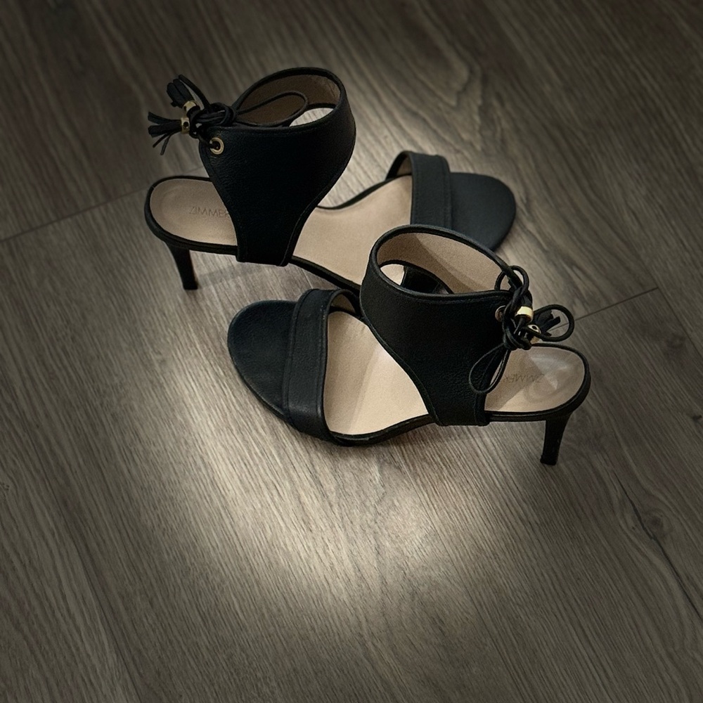 Zimmermann Leather Slingback Sandals – Tassel Tie Heels | Size 7